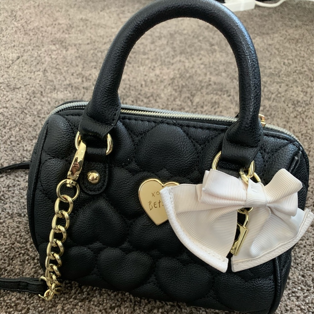 Betsy Johnson Black Mini Crossbody Bag